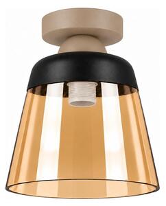 BRILAGI-LED Stropné svietidlo R GLASS 1xE27/60W/230V pr.15,5cm béžová/dymová béžová