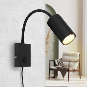 Globo 57911WB - Flexibilná nástenná lampa ROBBY 1xGU10/25W/230V čierna