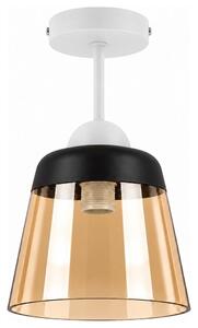 BRILAGI-LED Prisadený luster R GLASS 1xE27/60W/230V pr. 15,5 cm biela/dymovo-béžová