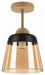 BRILAGI-LED Prisadený luster R GLASS 1xE27/60W/230V pr. 15,5cm béžová/dymová béžová