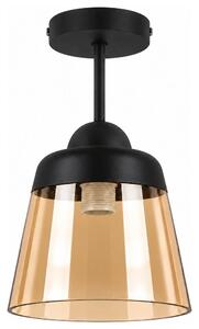 BRILAGI-LED Prisadený luster R GLASS 1xE27/60W/230V pr. 15,5cm čierna/dýmovo béžová