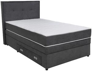 BOXSPRINGOVÁ POSTEĽ, 120/200 cm tmavosivá Hom`in - Postele