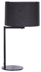 Stolná lampa čierna kovová polyester 49 cm okrúhle tienidlo nočná lampa moderná spálňa obývacia izba