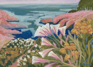 Ilustrácia Sea and flowers, Eleanor Baker, (40 x 30 cm)