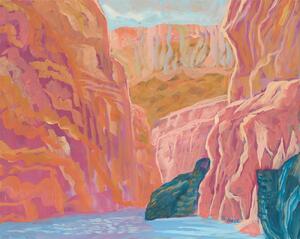 Ilustrácia Pink rocks, Eleanor Baker, (40 x 30 cm)