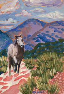 Ilustrácia Horse exploring, Eleanor Baker, (26.7 x 40 cm)