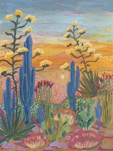 Ilustrácia Colorful desert, Eleanor Baker, (30 x 40 cm)