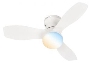 Brilo - LED stmievateľný stropný ventilátor PAN LED/15W/230V 3000-6500K biela+DO