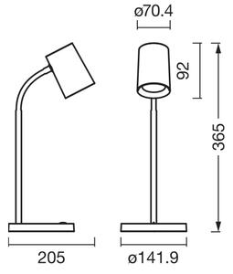 Osram - Stolová lampa DESK LINE 1xGU10/9W/230V biela