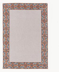 Ručne všívaný vlnený koberec's nízkym vlasom Myla Floral Frame