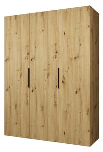NovýNábytok.sk Šatníková skriňa 150 cm Mirabella 1 (dub artisan + čierna). Akcia -18%. Vlastná spoľahlivá doprava až k Vám domov. 1126347