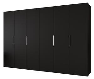 NovýNábytok.sk Šatníková skriňa 300 cm Mirabella 1 (čierna + kašmír). Akcia -31%. Vlastná spoľahlivá doprava až k Vám domov. 1126386