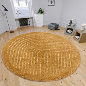 Okrovožltý okrúhly koberec ø 160 cm Dion – Hanse Home