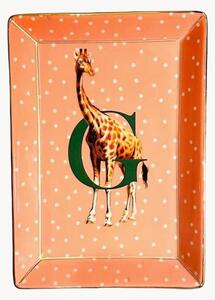 Dekoračný podnos z jemného kostného porcelánu Giraffe
