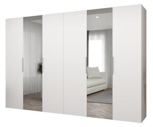 NovýNábytok.sk Šatníková skriňa 300 cm Mirabella 2 (biela + kašmír). Akcia -20%. Vlastná spoľahlivá doprava až k Vám domov. 1126438