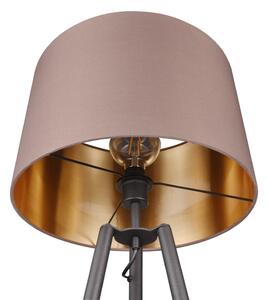 Čierna stojacia lampa s poličkou (výška 152 cm) Colette – Trio