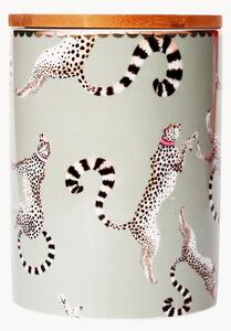 Úložná dóza z jemného kostného porcelánu Cheetah