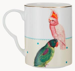 Hrnček z jemného kostného porcelánu Parrot