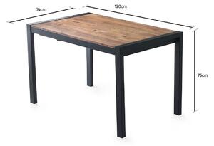Rozkladací jedálenský stôl Felipe 120-187 cm borovica