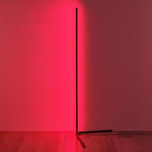Čierna LED stojacia lampa (výška 141 cm) Level – Trio