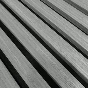 LAMELIO Panel s lamelami z drevenej dyhy na filcovom podklade VENEER - sivý