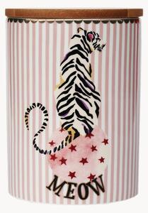 Úložná dóza z jemného kostného porcelánu Tiger