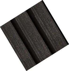 LAMELIO Panel s lamelami z drevenej dyhy na filcovom podklade COLETTE - čierny