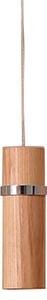 Lucande - Nojus LED Závěsná Lampa Wood/Chrome - Lampemesteren