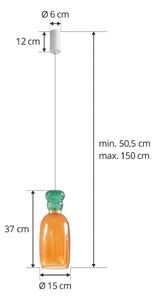 Lucande - Fay LED Závěsná Lampa Orange/Green Lucande - Lampemesteren