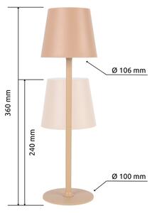 Globo 58438S - LED Stmievateľná dotyková vonkajšia lampa VANNIE LED/3W/3,7V IP44