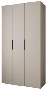 NovýNábytok.sk Šatníková skriňa 130 cm Carmela 40-4 (kašmír + čierna). Akcia -20%. Vlastná spoľahlivá doprava až k Vám domov. 1126647