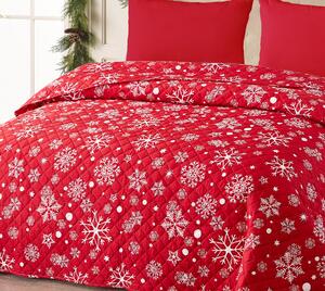 Červený prehoz na posteľ SNOWFALL Rozmer: 220 x 240 cm