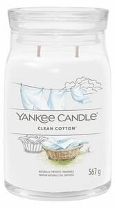 Yankee Candle vonná sviečka Signature v skle veľká Clean Cotton, 567 g