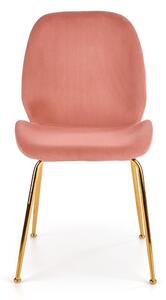 Jedálenská stolička SCK-381 ružová/zlatá