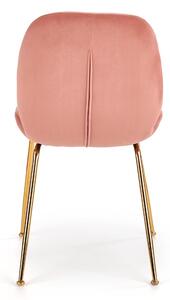 Jedálenská stolička SCK-381 ružová/zlatá