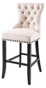Dizajnová barová stolička Queen béžová