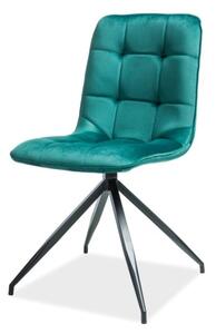 Jedálenská stolička TIXU 1 zelená/čierna
