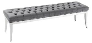 Dizajnová lavica Queen 164 cm sivý zamat