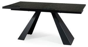 Jedálenský stôl SOLVODURI 1 tavené sklo/čierna