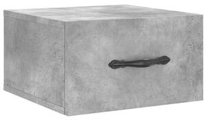 Nástenný nočný stolík betónovo sivý 35x35x20 cm