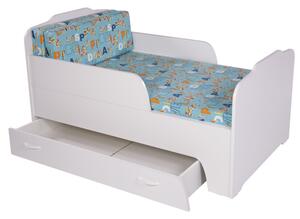 Detská rastúca posteľ s roštom BAMBI biela, 80x200 cm