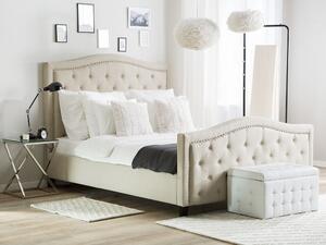Manželská posteľ 180 cm AURORA (s roštom) (béžová). Vlastná spoľahlivá doprava až k Vám domov. 1007099