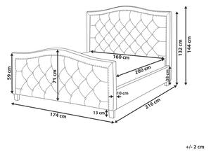Manželská posteľ 160 cm AURORA (s roštom) (béžová). Vlastná spoľahlivá doprava až k Vám domov. 1007098