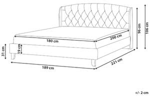 Manželská posteľ 180 cm BORD (s roštom) (béžová). Vlastná spoľahlivá doprava až k Vám domov. 1007184