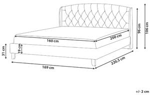 Manželská posteľ 160 cm BORD (s roštom) (sivá). Vlastná spoľahlivá doprava až k Vám domov. 1007186