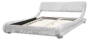Manželská posteľ 160 cm AVENUE (s roštom) (strieborná zamatová). Vlastná spoľahlivá doprava až k Vám domov. 1007144