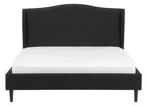 Manželská posteľ 140 cm COLLETTE (s roštom) (čierna). Vlastná spoľahlivá doprava až k Vám domov. 1007209