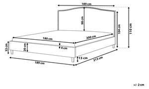 Manželská posteľ 180 cm MONTHY (s roštom) (béžová). Vlastná spoľahlivá doprava až k Vám domov. 1007381