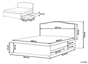 Manželská posteľ 180 cm MONTHY (s roštom a úl. priestorom) (sivá). Vlastná spoľahlivá doprava až k Vám domov. 1007379