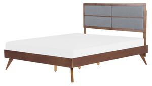 Manželská posteľ 160 cm POSE (s roštom) (tmavé drevo). Vlastná spoľahlivá doprava až k Vám domov. 1007424